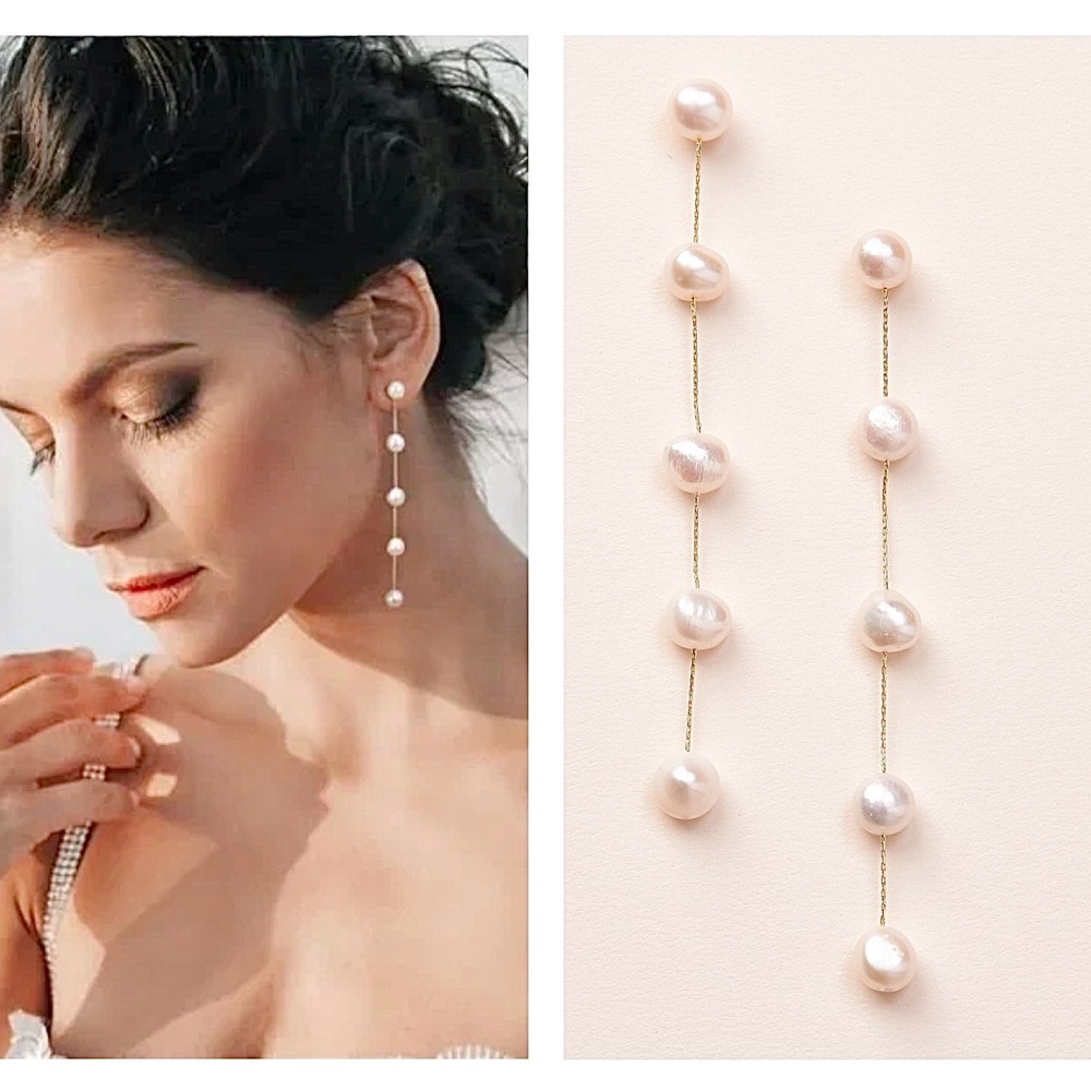 Freshwater Shell Pearl Sterling Silver Earrings